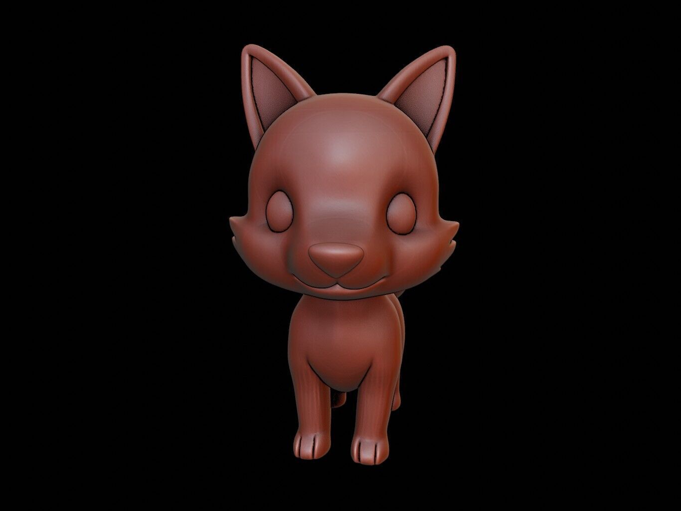 Sable Animal Cartoon 3D print model_2