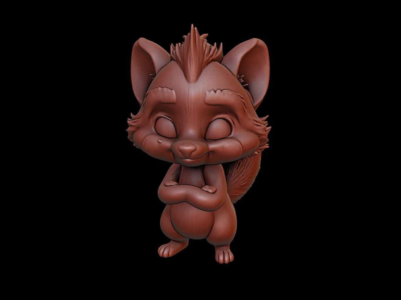 Skunk Animal Cartoon 3D print model_2