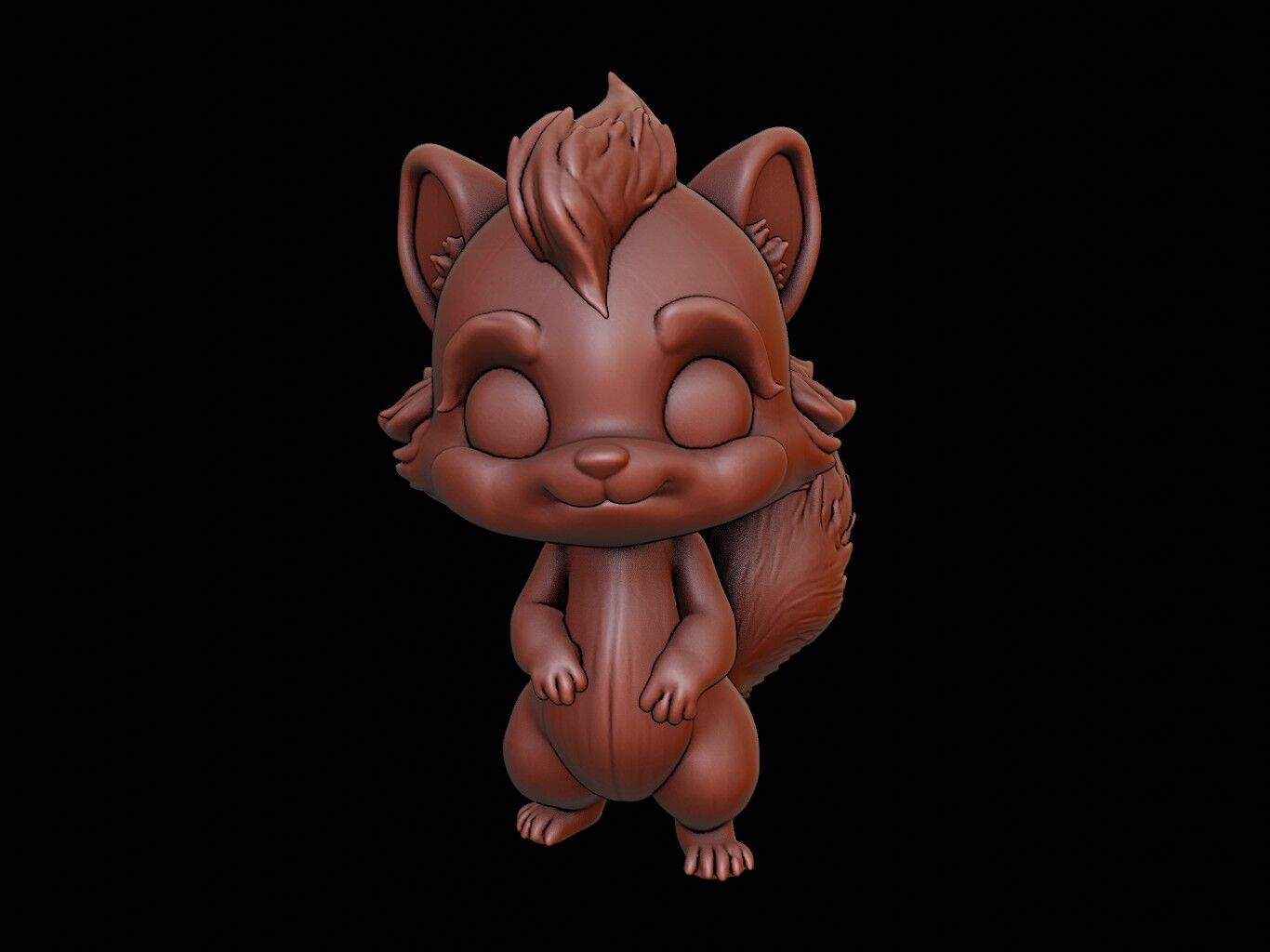 Skunk Animal Cartoon 3D print model_2