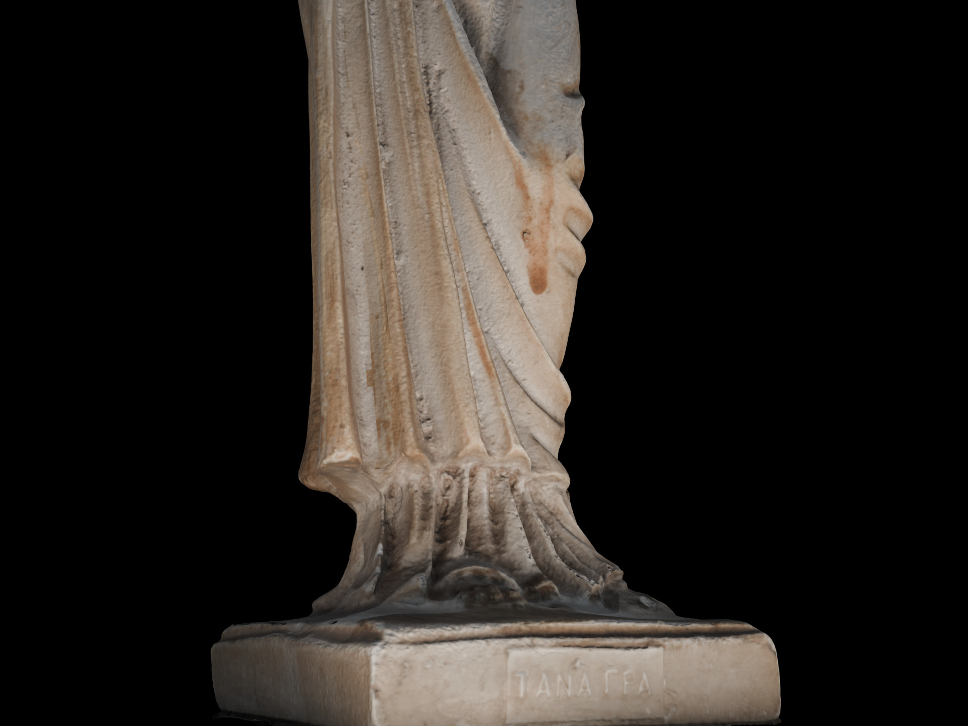 Headless female marble statue 3D model_2