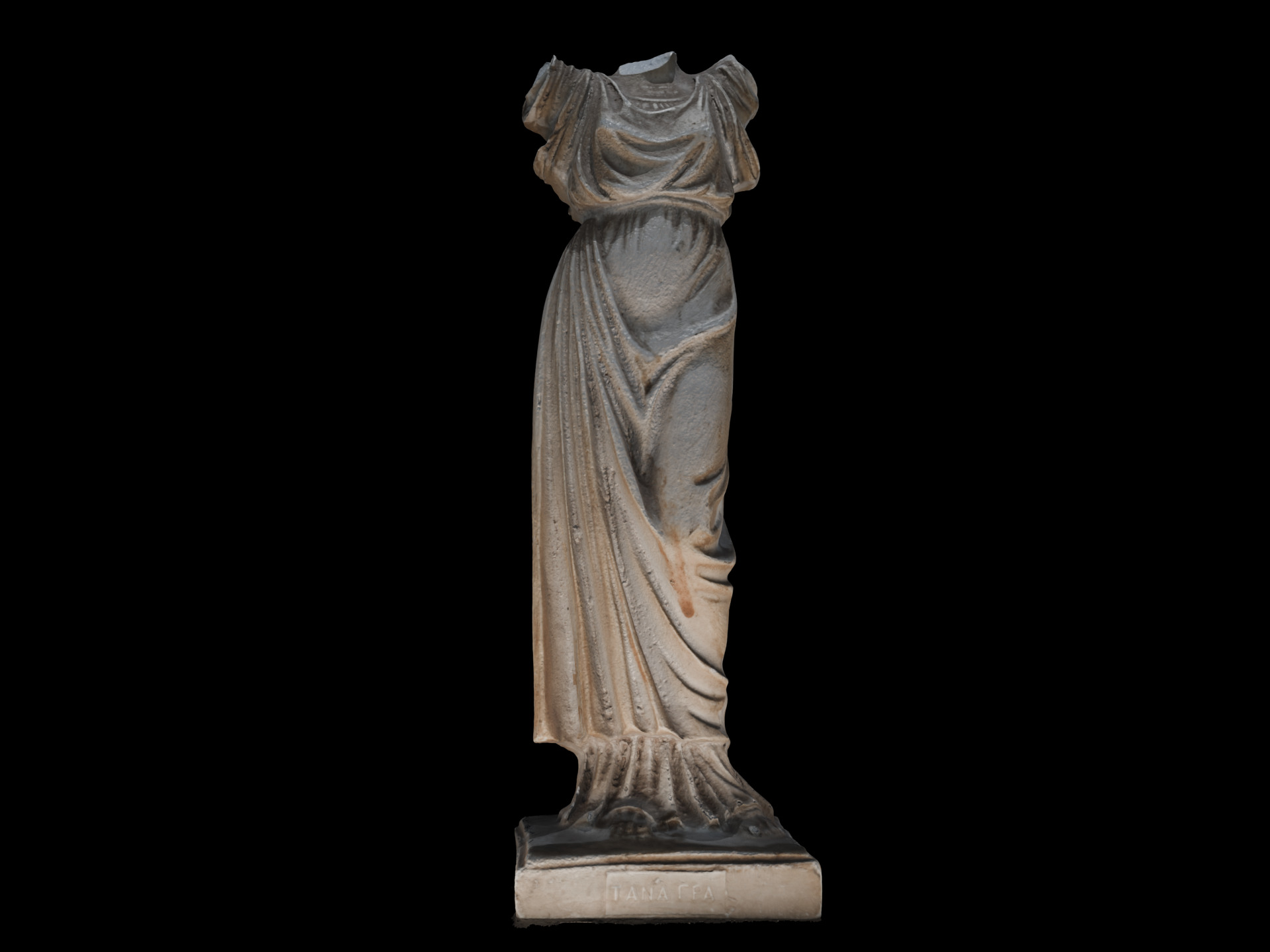 Headless female marble statue 3D model_4