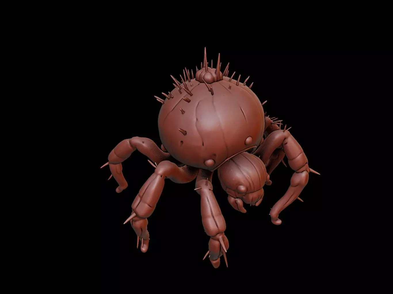 Spider Animal Cartoon 3D print model_0