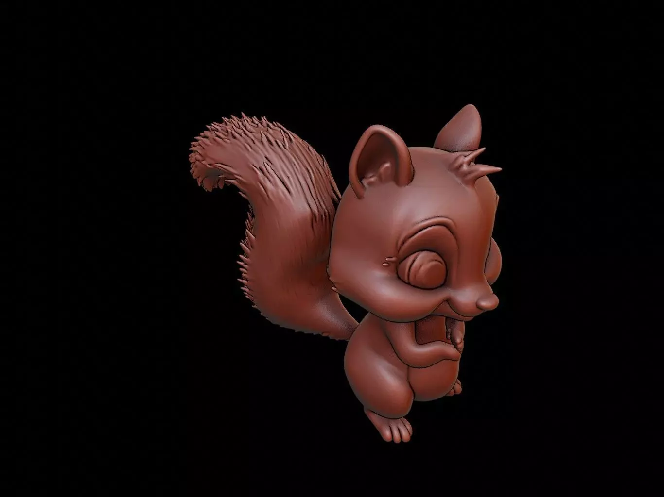 Squirrel Animal Cartoon 3D print model_0