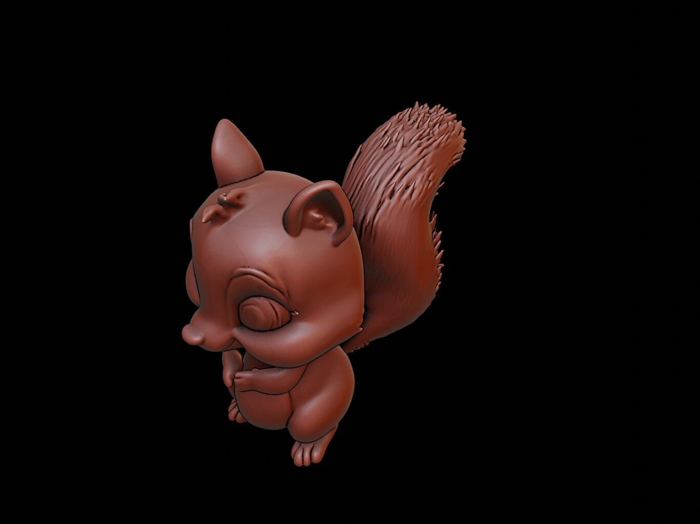 Squirrel Animal Cartoon 3D print model_1