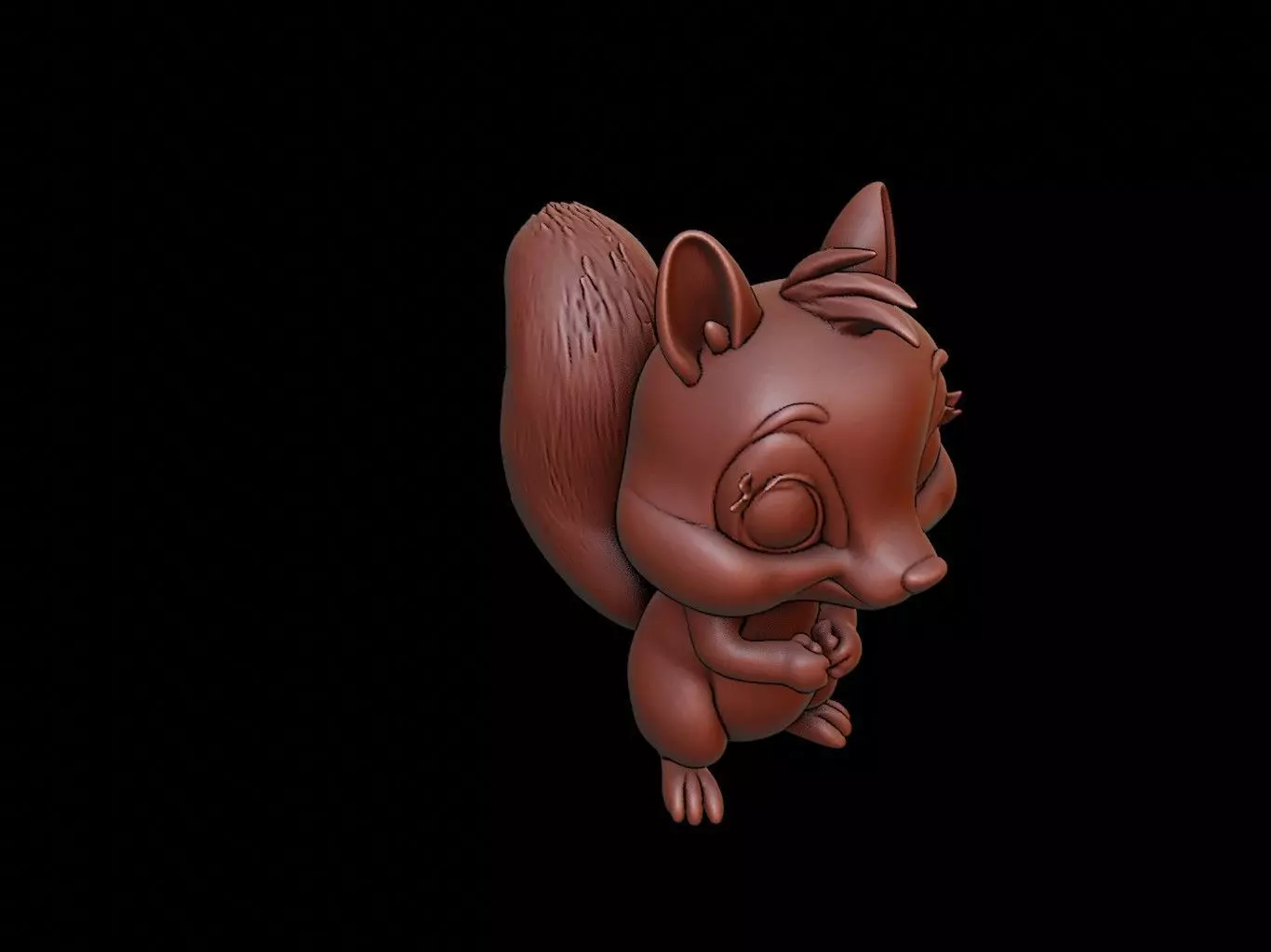 Squirrel Animal Cartoon 3D print model_0