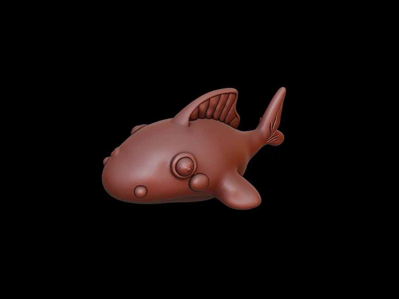 Stingray Animal Cartoon 3D print model