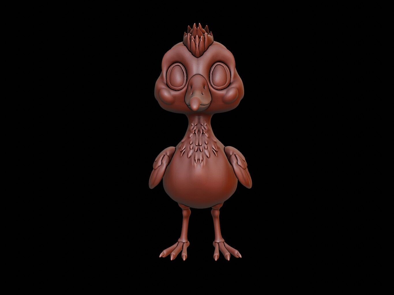Stork Animal Cartoon 3D print model_2