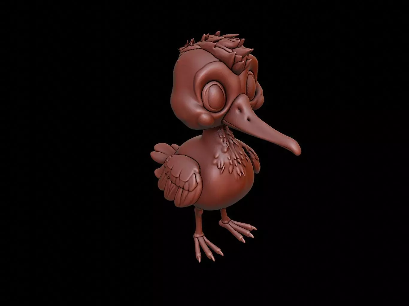 Stork Animal Cartoon 3D print model_0