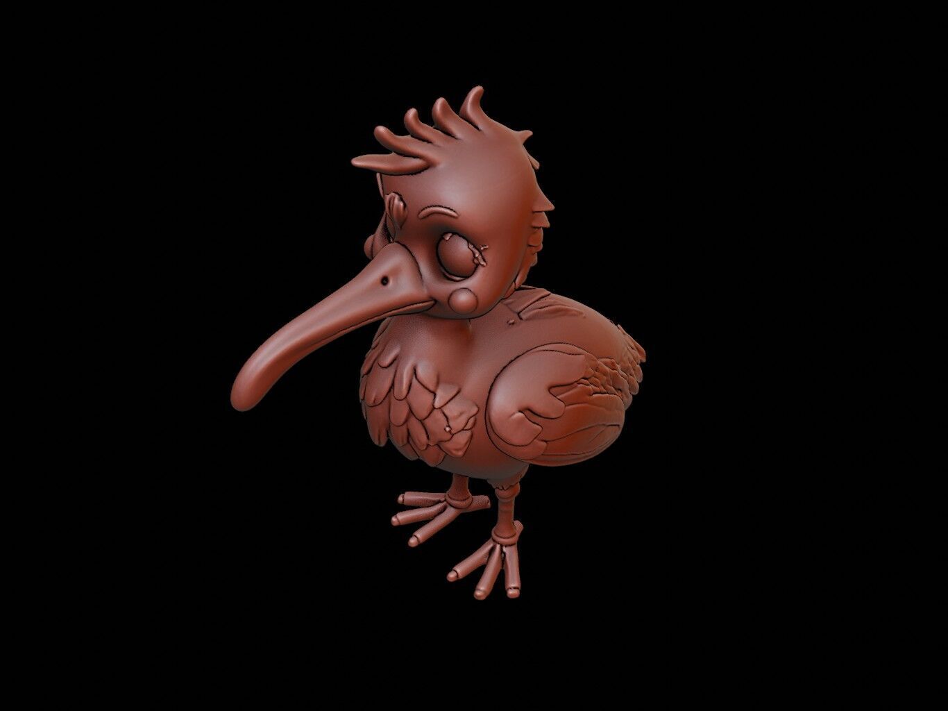 Stork Animal Cartoon 3D print model_1