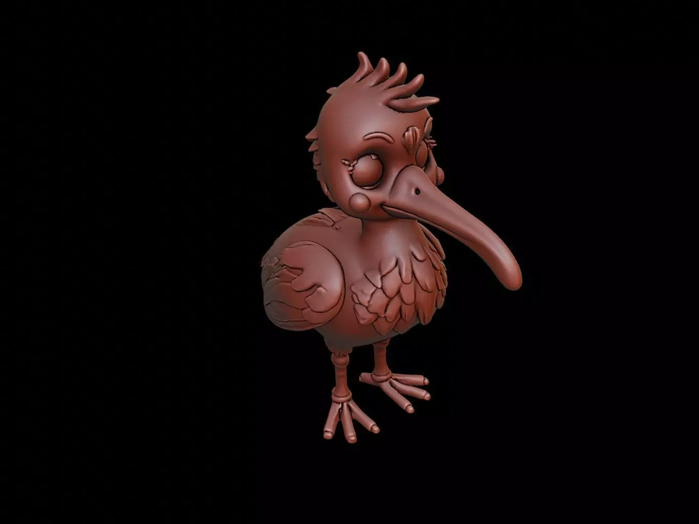 Stork Animal Cartoon 3D print model_0