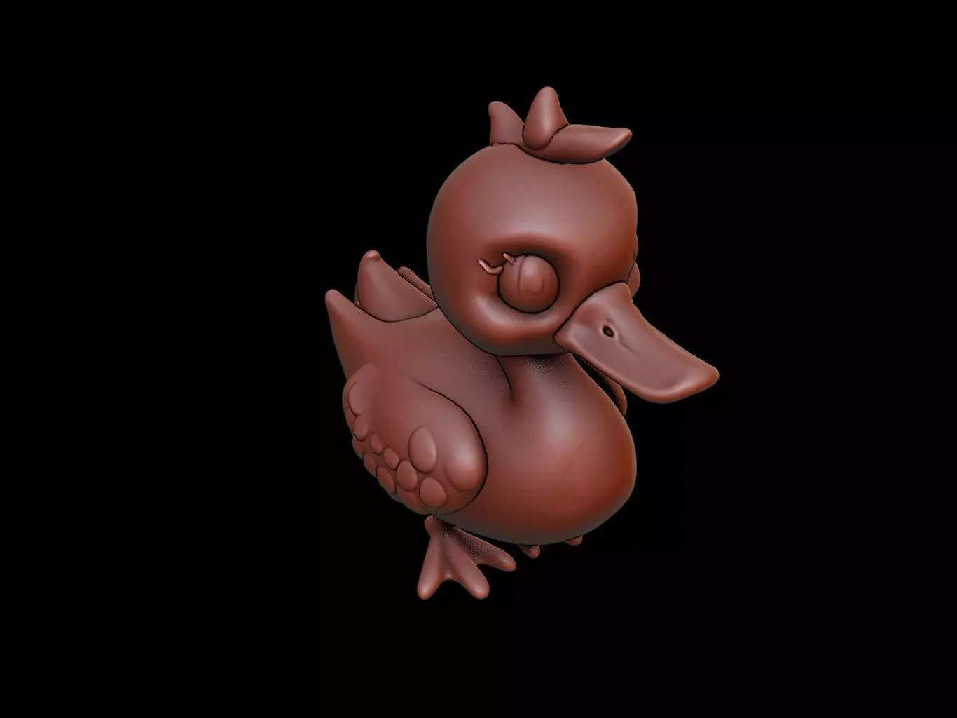 Swan Animal Cartoon 3D print model_0