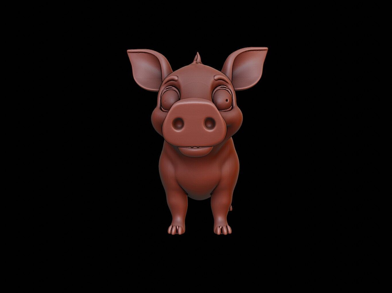 Tapir Animal Cartoon 3D print model_2