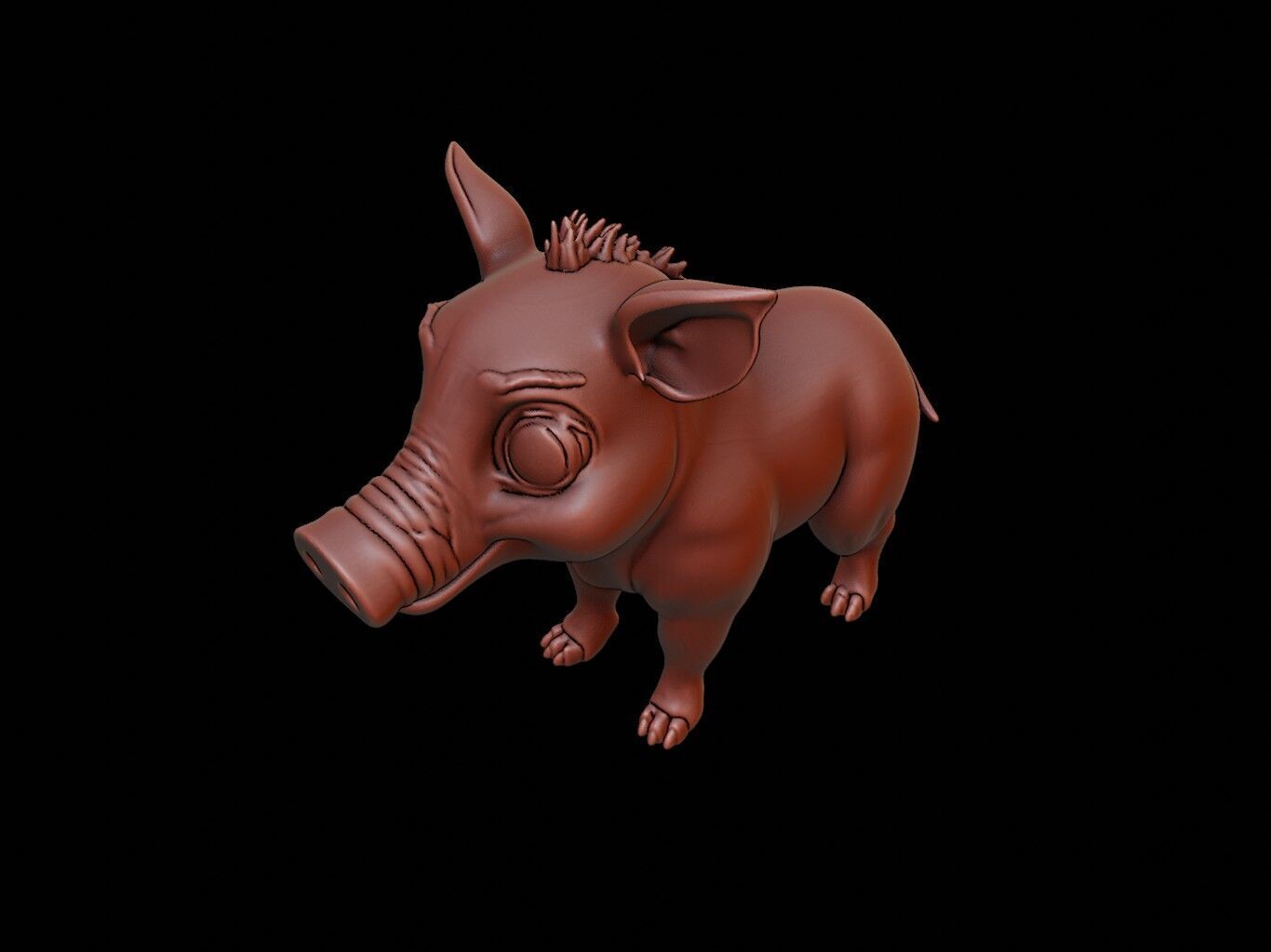 Tapir Animal Cartoon 3D print model_1