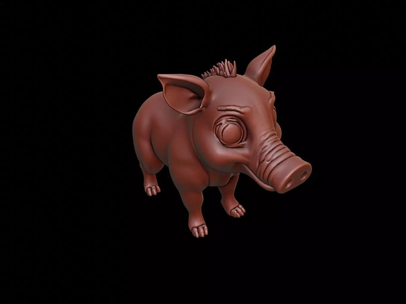 Tapir Animal Cartoon 3D print model_0