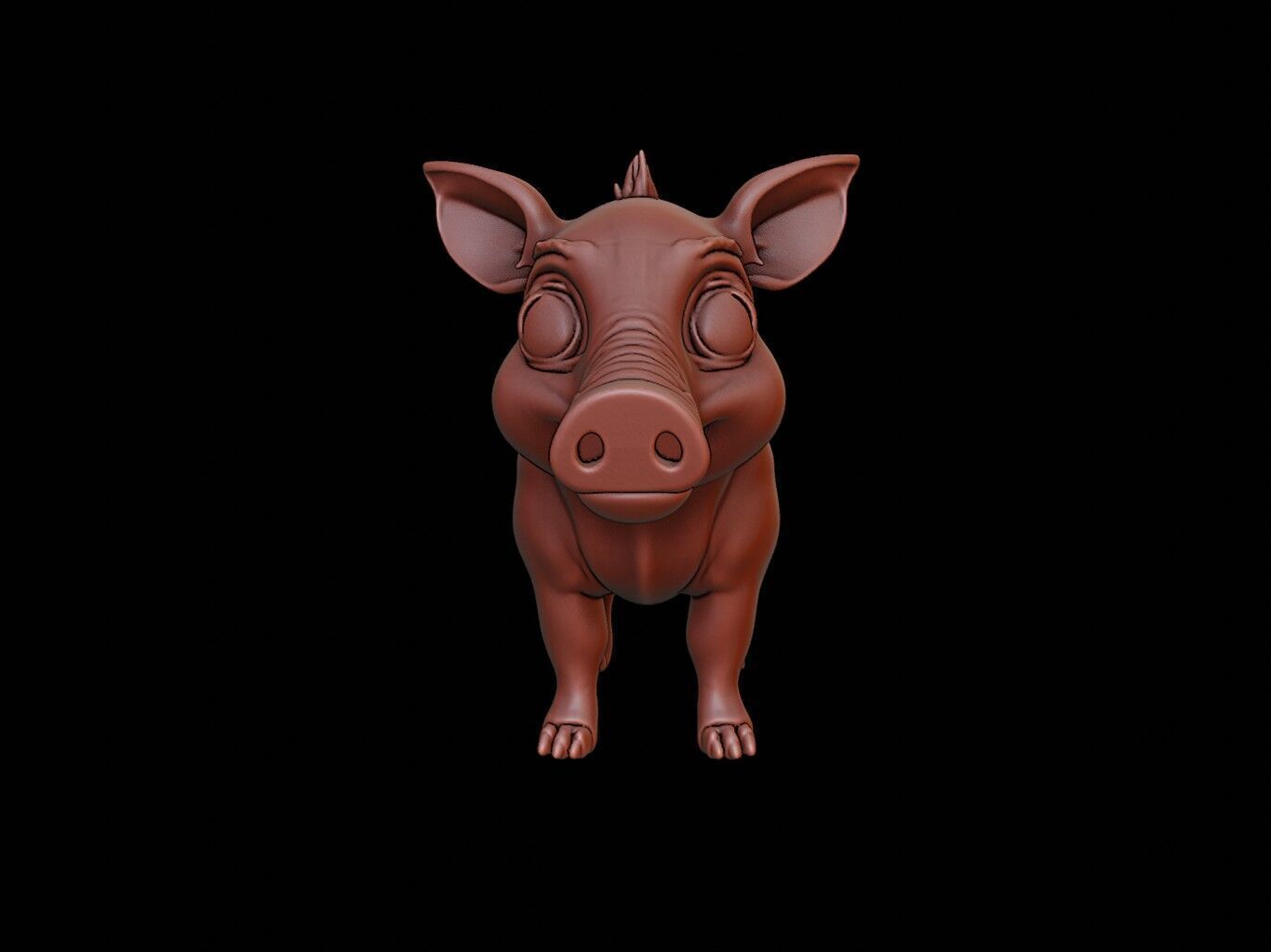 Tapir Animal Cartoon 3D print model_2