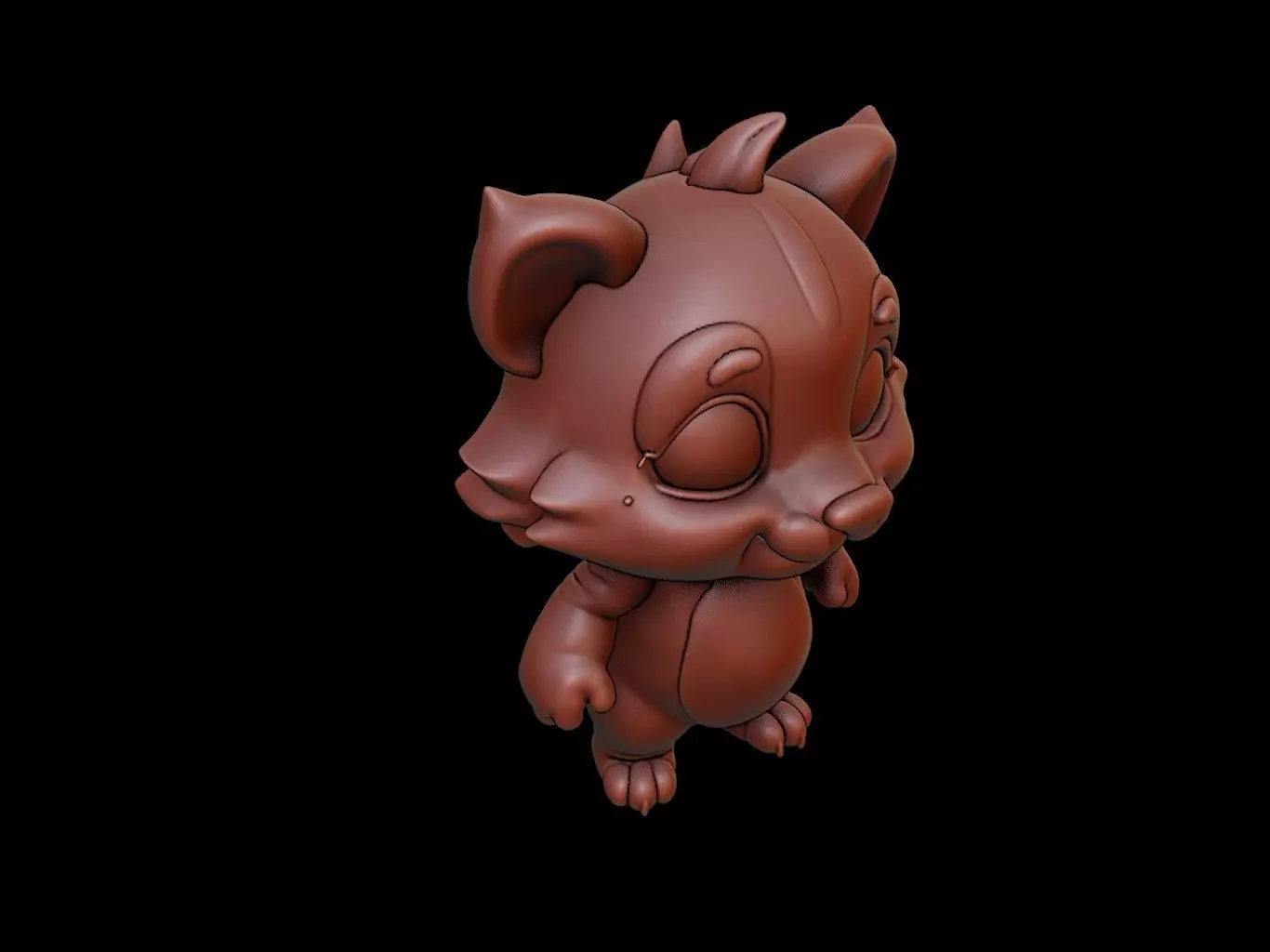 Tiger Animal Cartoon 3D print model_0