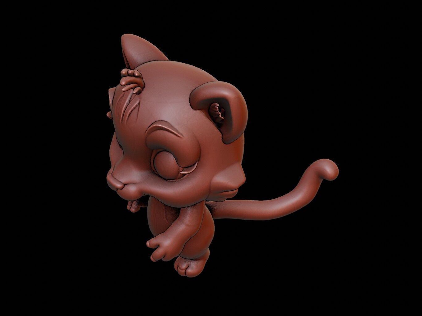 Tiger Animal Cartoon 3D print model_1