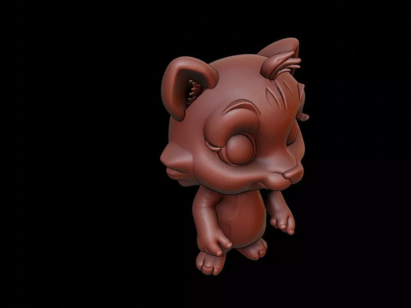 Tiger Animal Cartoon 3D print model_0