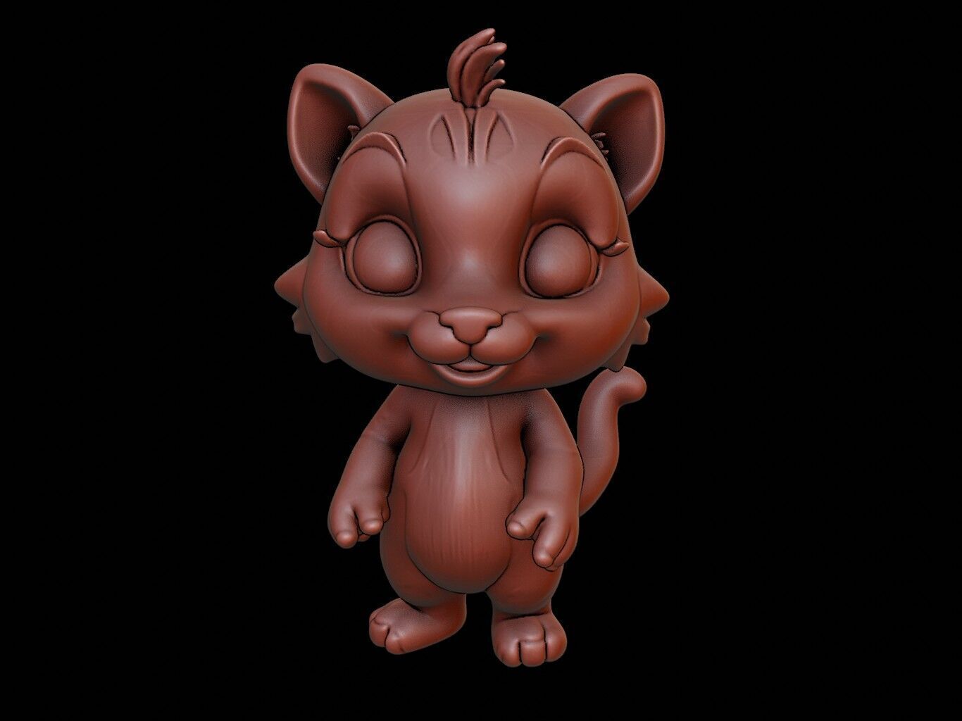 Tiger Animal Cartoon 3D print model_2