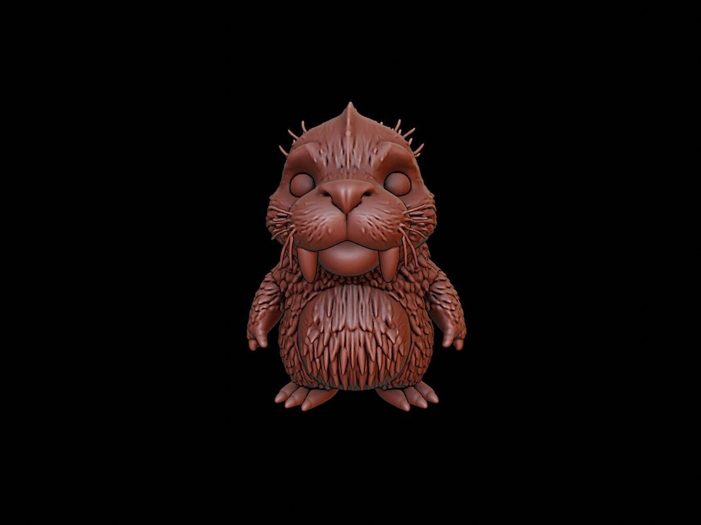 Walrus Animal Cartoon 3D print model_2