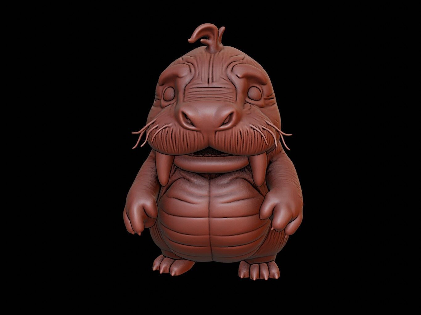 Walrus Animal Cartoon 3D print model_2