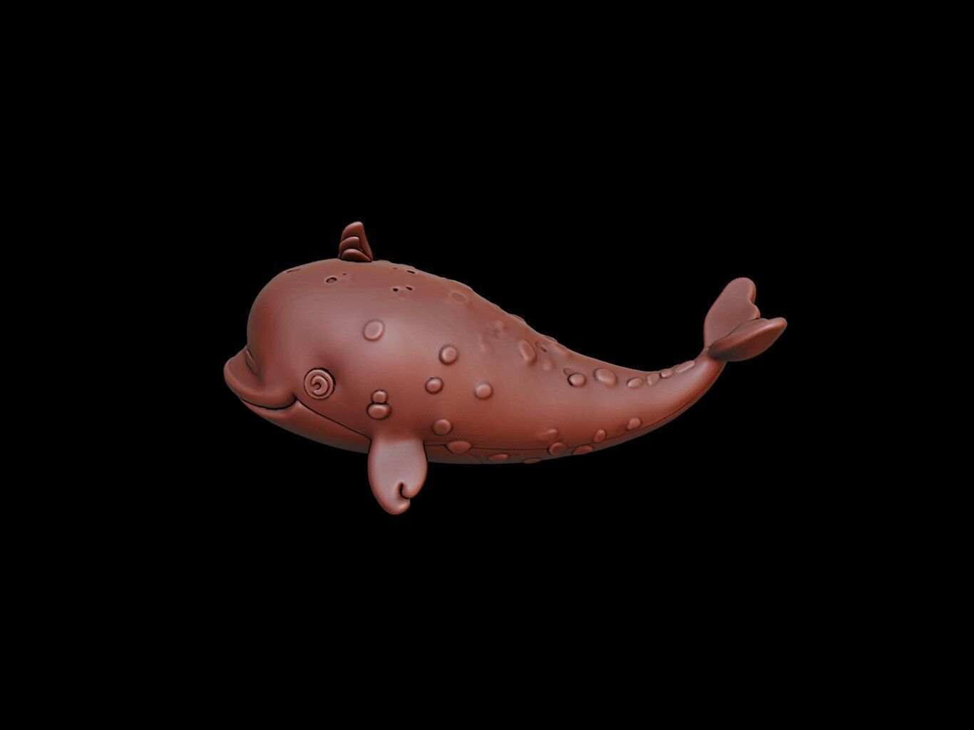 Whale Animal Cartoon 3D print model_2