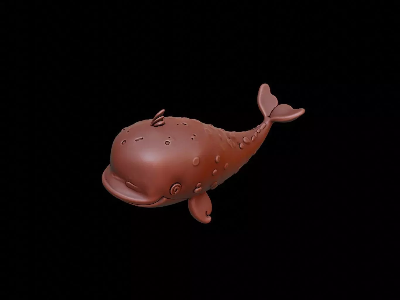 Whale Animal Cartoon 3D print model_0