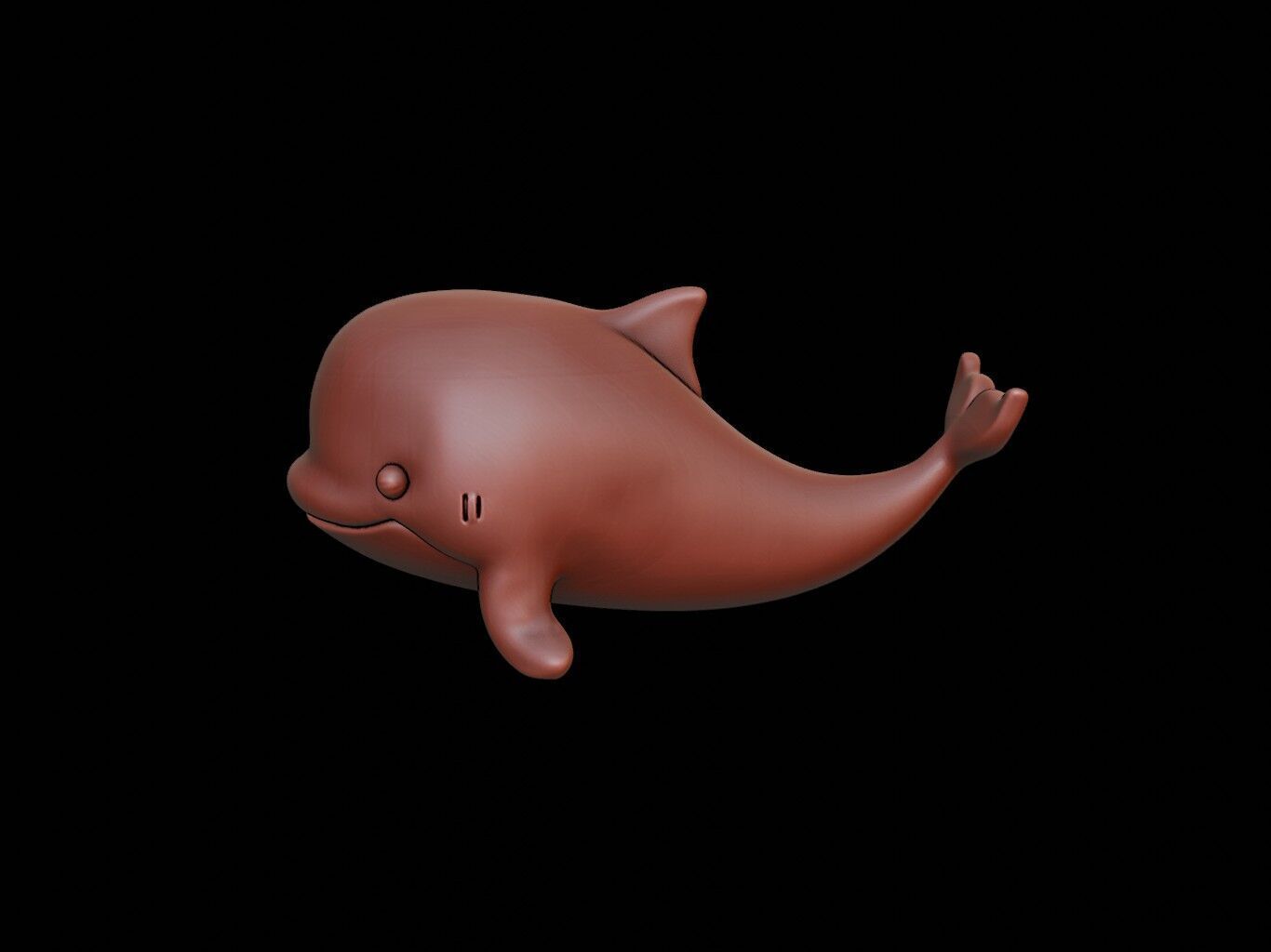 Whale Animal Cartoon 3D print model_2