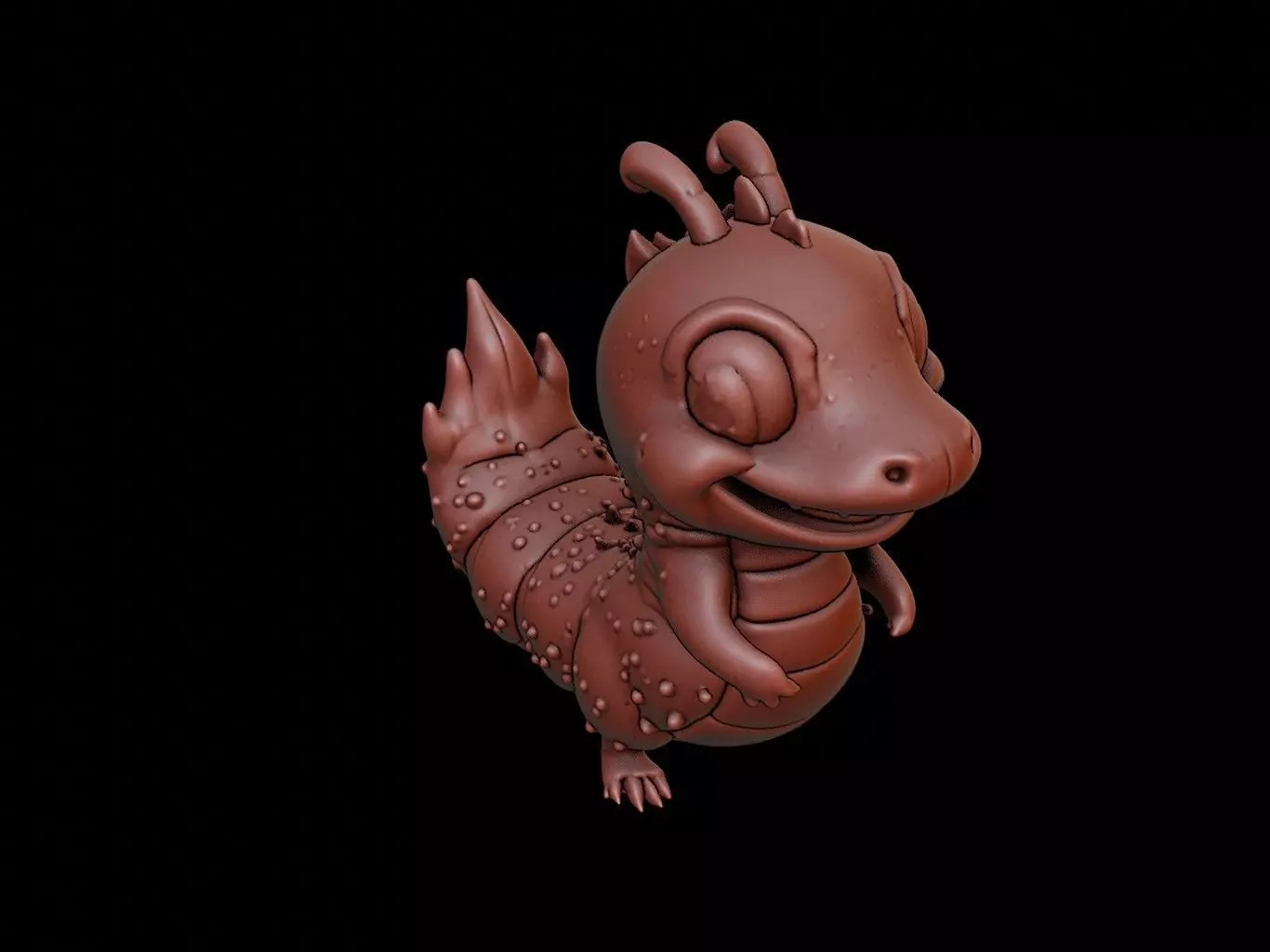 Worm Animal Cartoon 3D print model