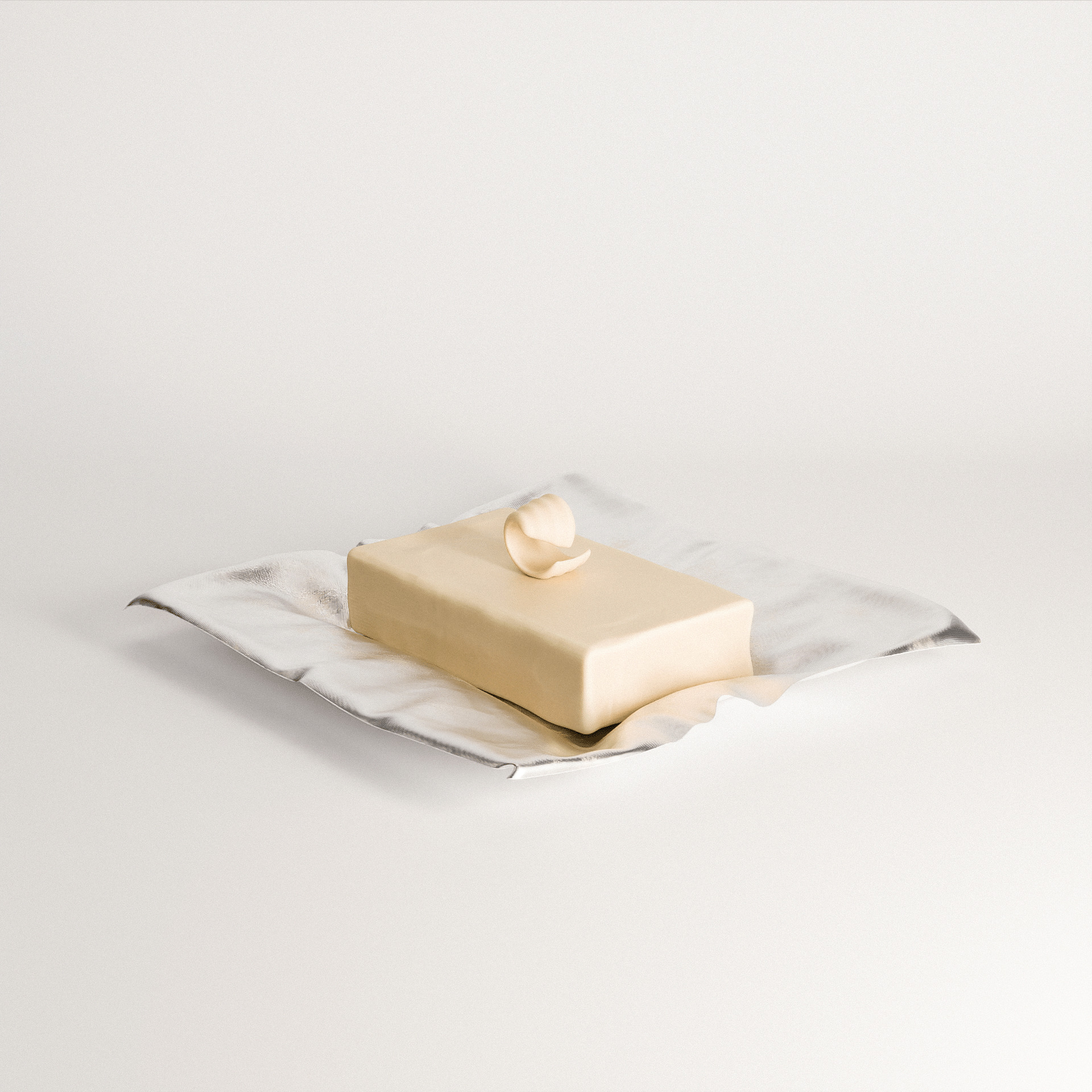 Butter Set 01 Low-poly 3D model_2
