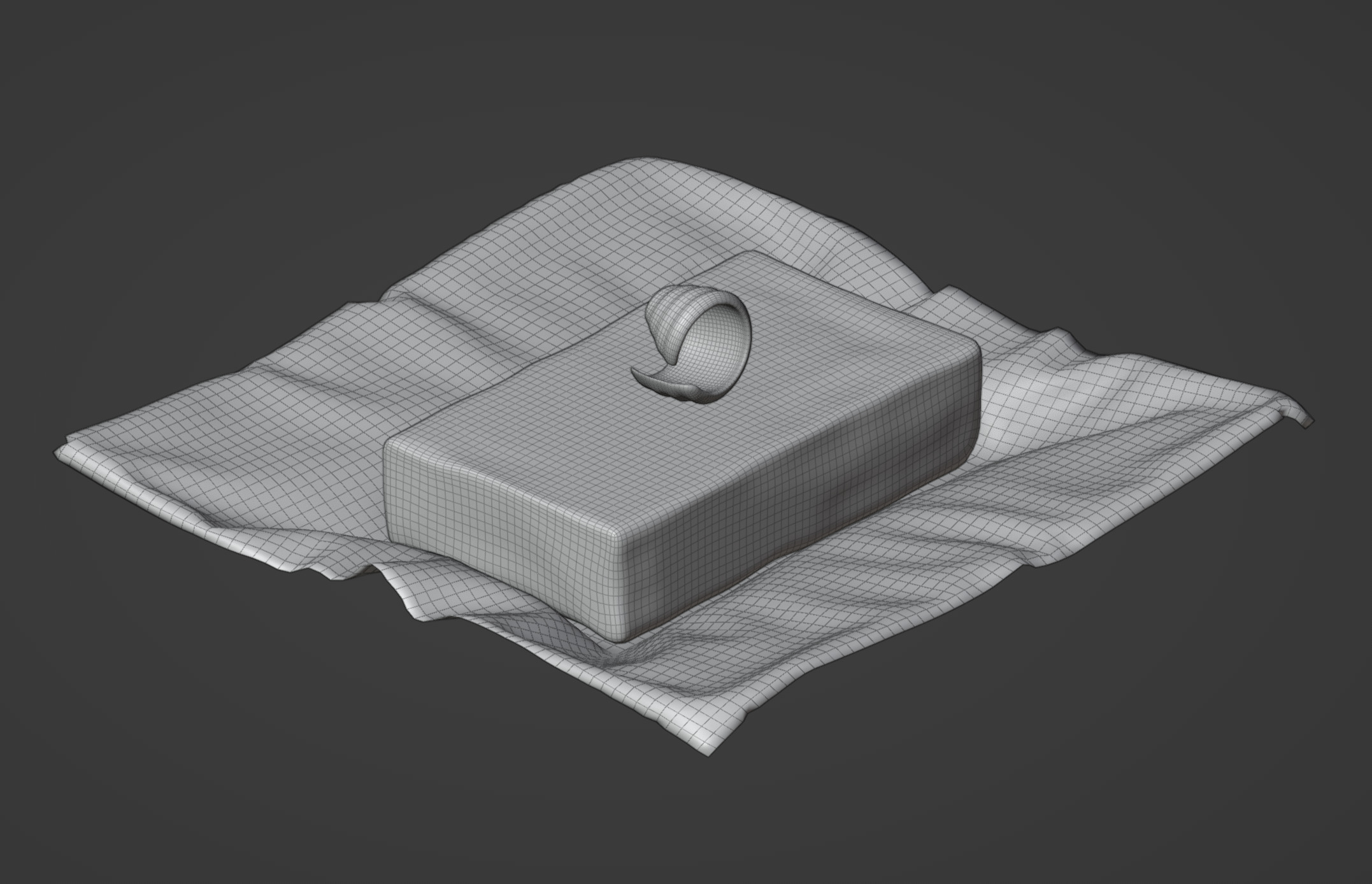Butter Set 01 Low-poly 3D model_8