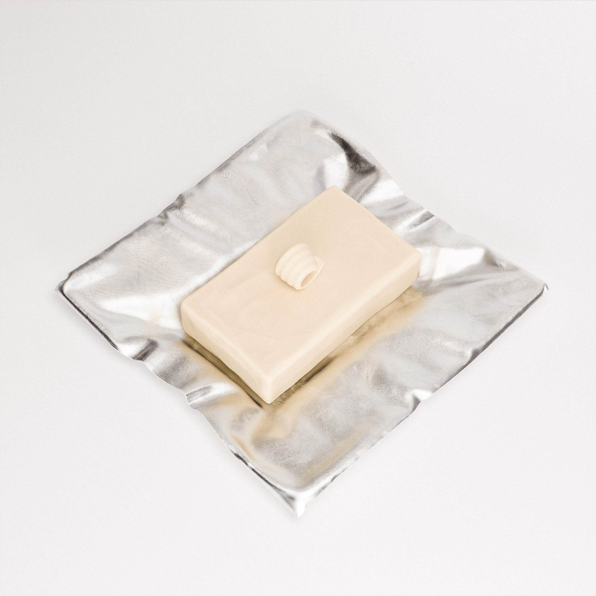 Butter Set 01 Low-poly 3D model_3