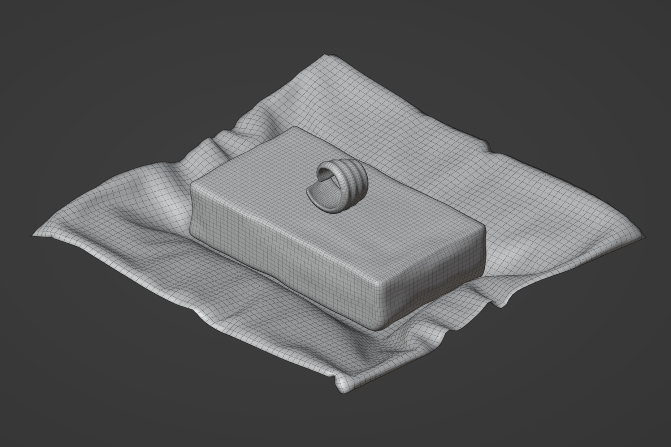 Butter Set 01 Low-poly 3D model_7