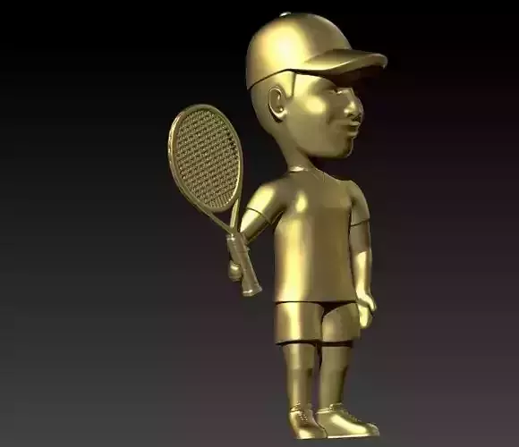 male Tennis Player Pendant