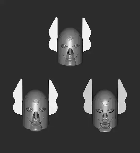 DC NEW GODS ORION EXPRESSIONS 3-PACK HEADSCULPT 3D model 3D print model