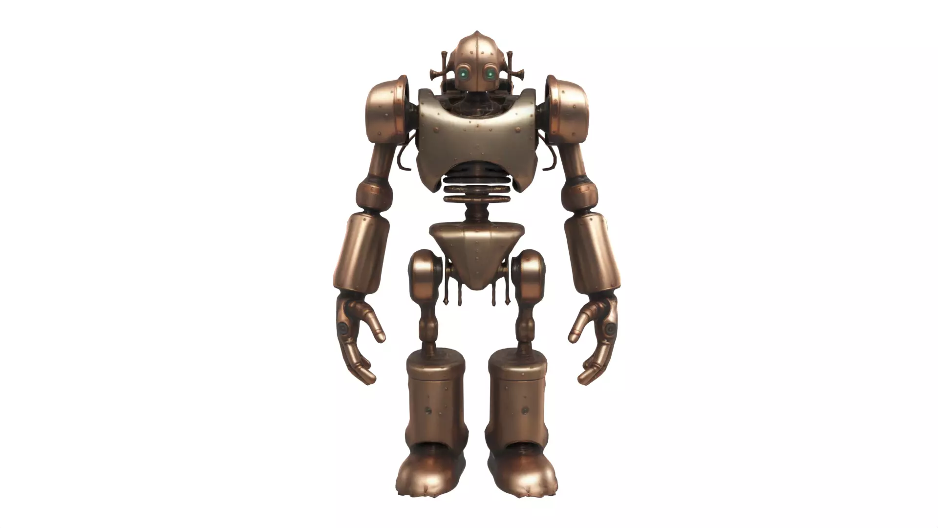 robot 02 Low-poly 3D model_0