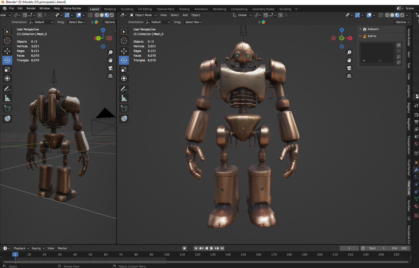 robot 02 Low-poly 3D model_2