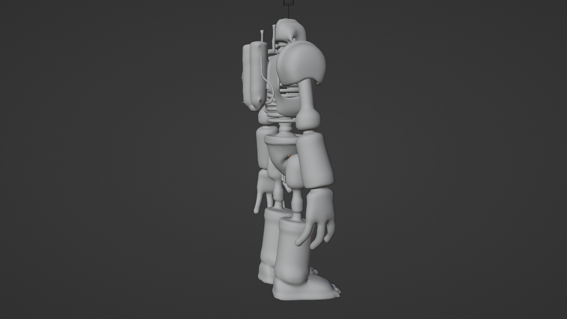 robot 02 Low-poly 3D model_6