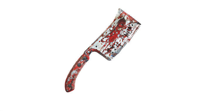 bloody Cleaver Low-poly 3D model