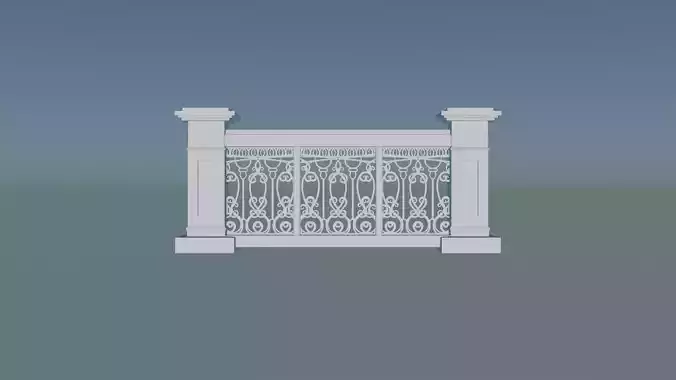 3D Concrete Balustrade