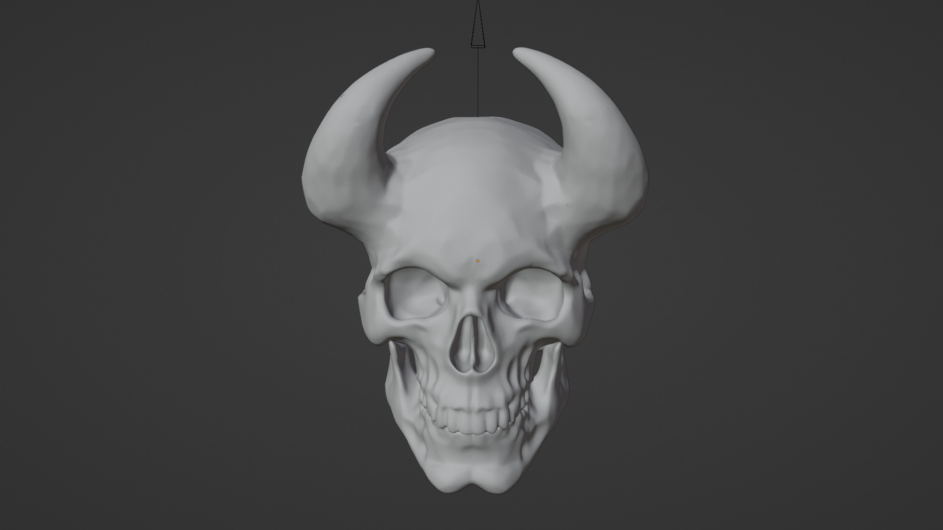 skull 03 Low-poly 3D model_4