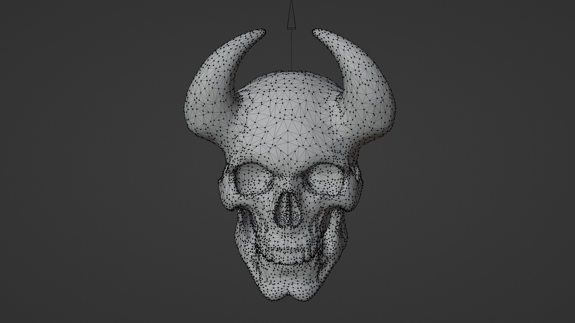 skull 03 Low-poly 3D model_5