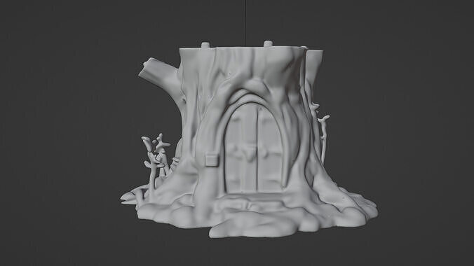 tree house Low-poly 3D model 4