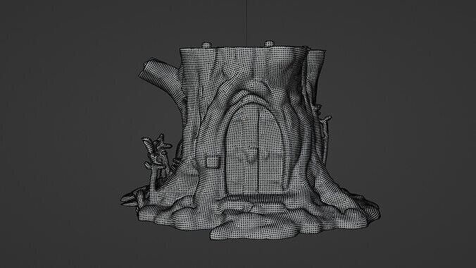 tree house Low-poly 3D model 5