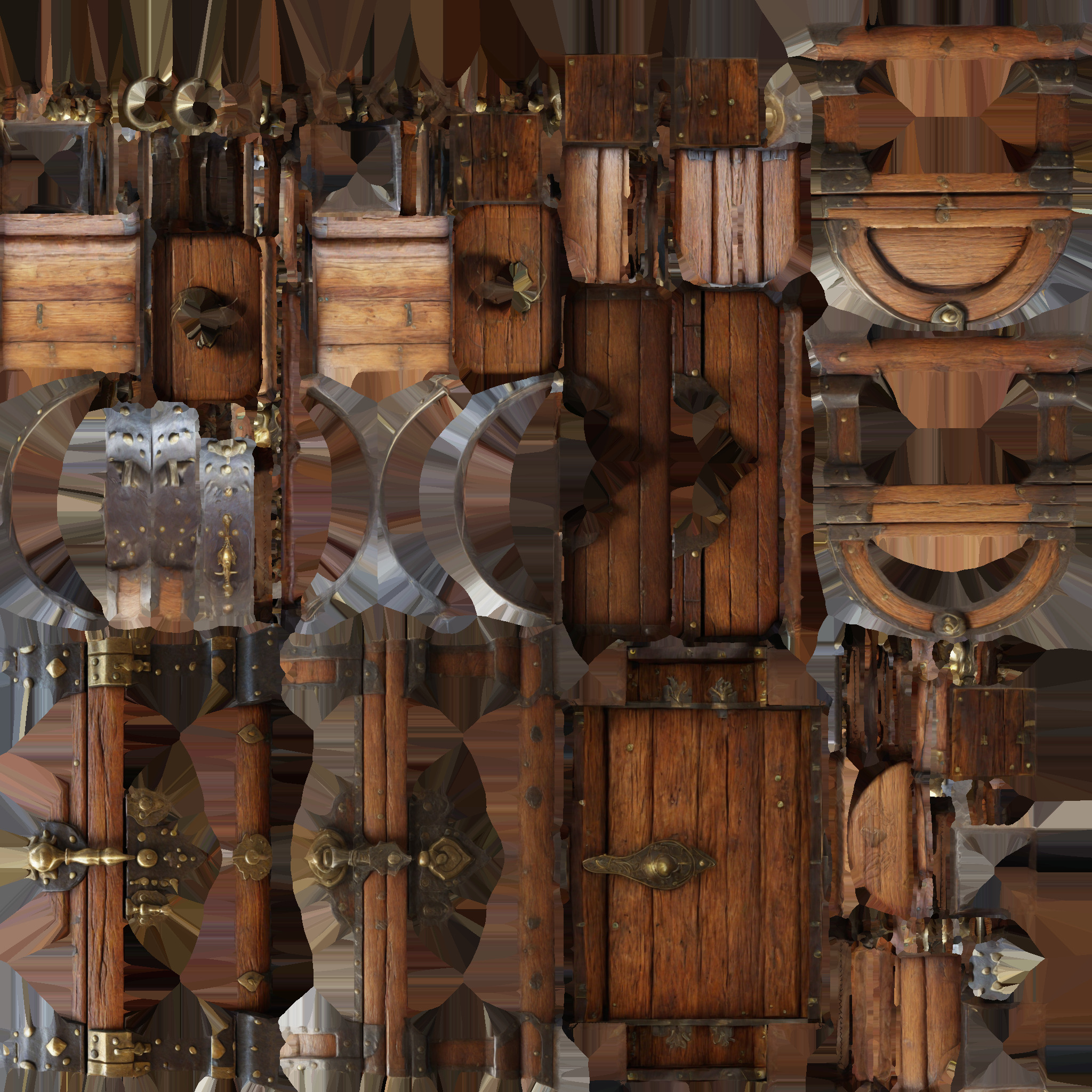 treasure chest Low-poly 3D model_7