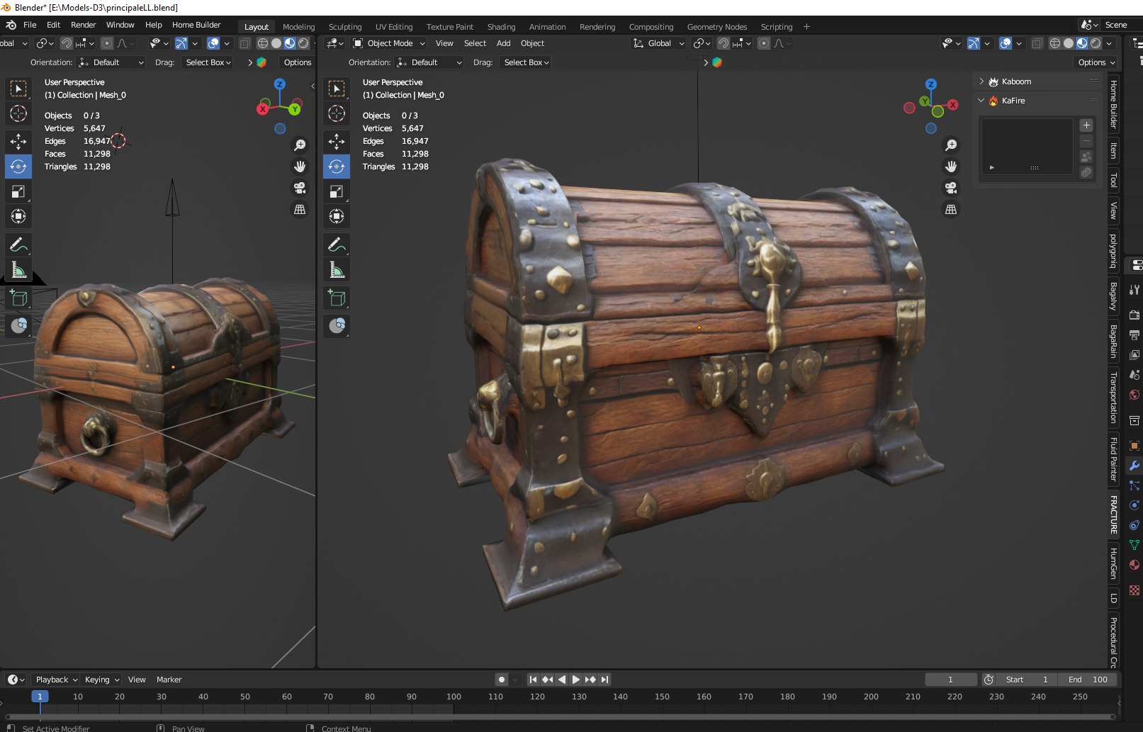 treasure chest Low-poly 3D model_2
