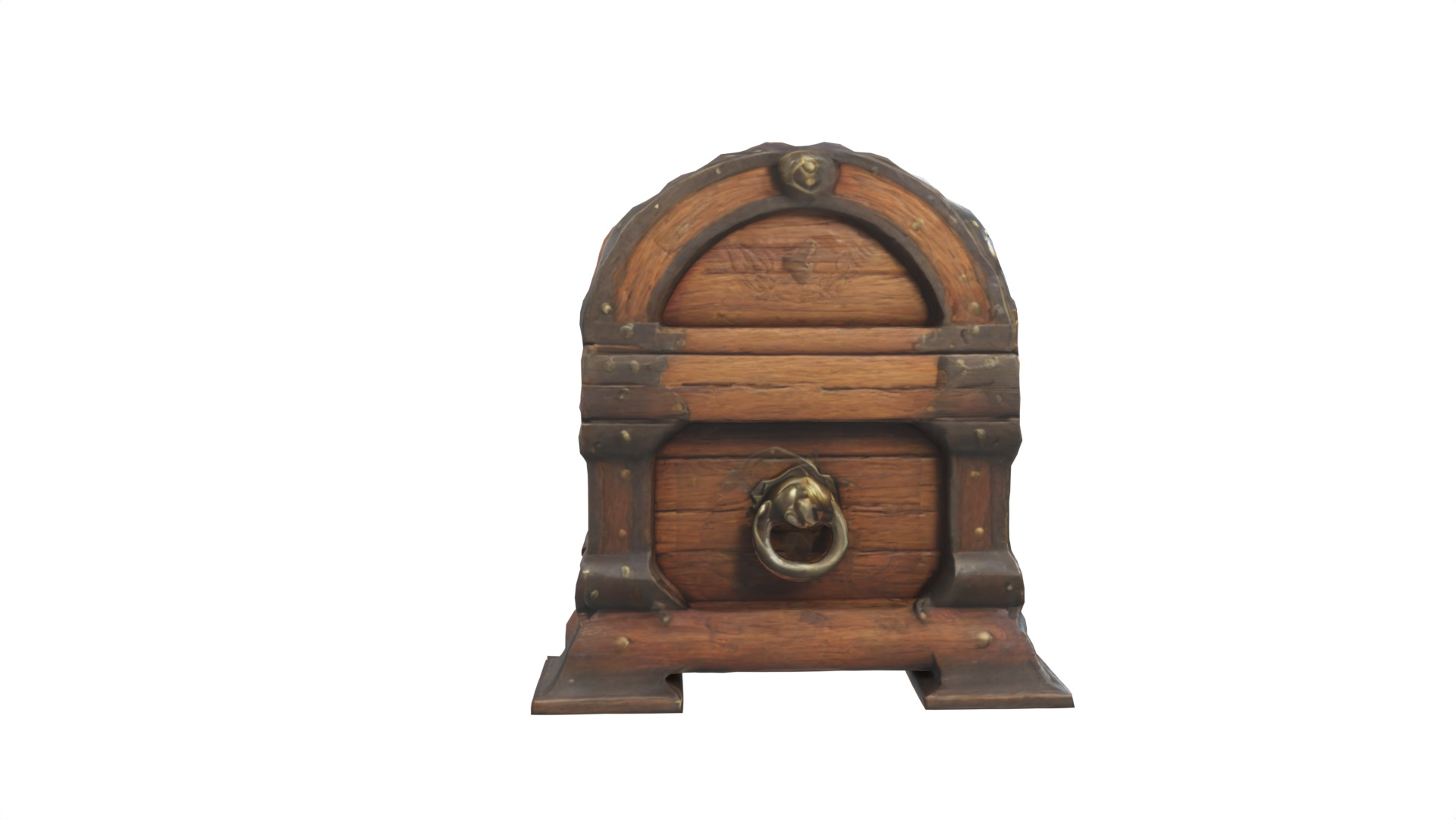 treasure chest Low-poly 3D model_4