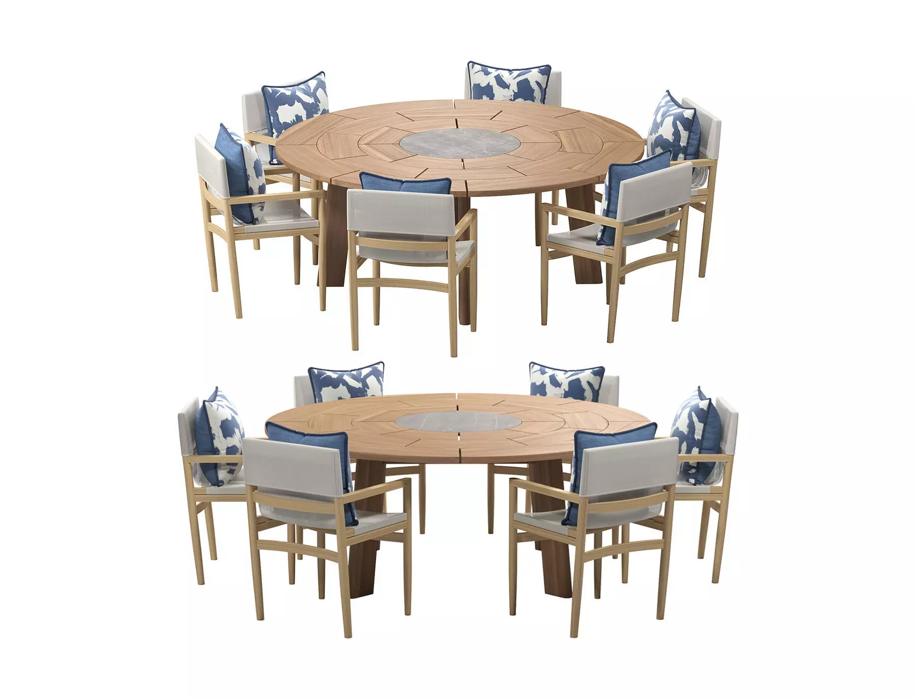 Brick Outdoor dining set 3D model_0