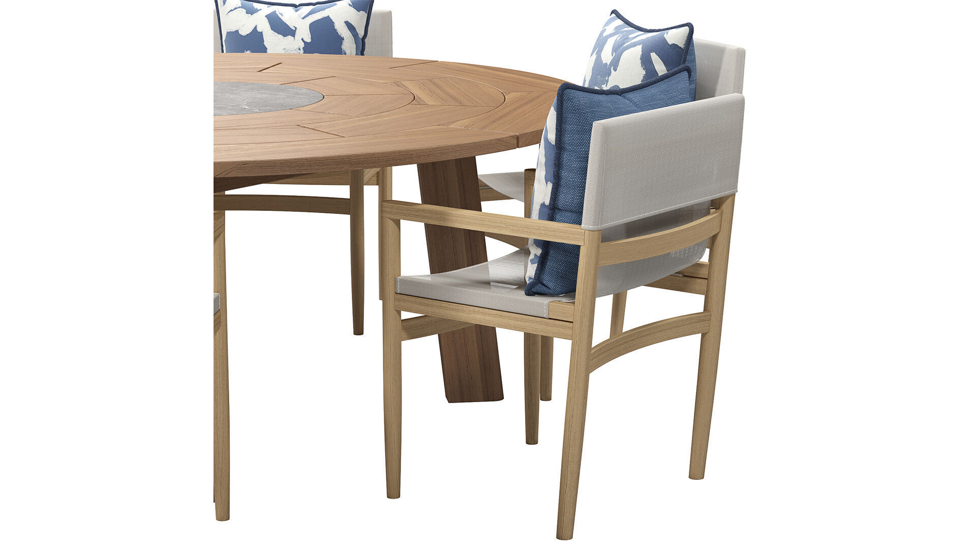 Brick Outdoor dining set 3D model_7