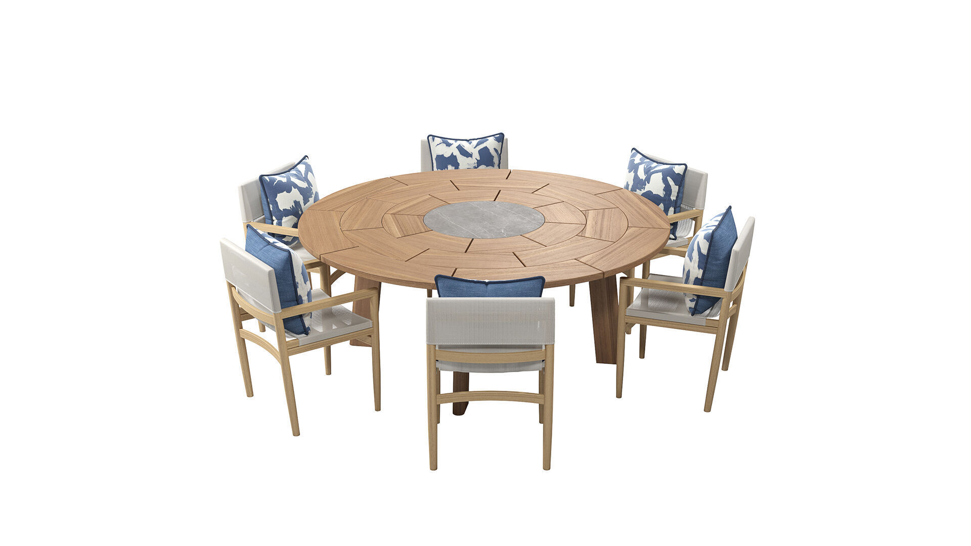 Brick Outdoor dining set 3D model_3